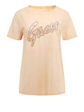 Guess T-shirt Lace Logo Donna W4RI25K9RM1 Pesca Chiaro - Rosa