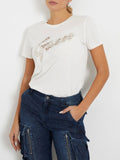 Guess T-shirt Lace Logo Donna W4RI25K9RM1 - Bianco