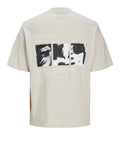 Jack e Jones T-shirt Uomo 12253352 Moonbeam - Avorio