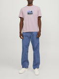 Jack e Jones T-shirt Uomo 12253613 Pink Nectar - Rosa