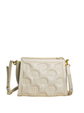 La Carrie Borsa a Tracolla Embossed Logos Med Donna 141P-TZ-150-LEA Ivory - Avorio