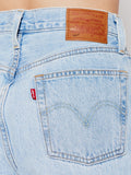 Levis Jeans Mom 501 Crop Donna 36200 Indaco Chiaro - Worn in - Denim