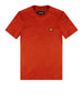 lyle scott t shirt plain uomo ts400vog gala rosso arancione 7377145