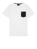 Lyle & Scott T-shirt Contrast Pocket Uomo TS831VOG - Bianco