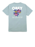 Obey T-shirt Floral Garden Uomo 165263696 Good Grey - Celeste