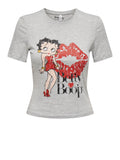 Only T-shirt Donna 15318478 Light Grey Melange - Grigio