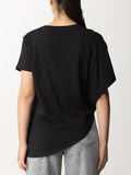 Patrizia Pepe T-shirt Asimmetrica Donna 2M4376J111 - Nero