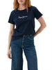 pepe jeans t shirt lorette donna pl505827 blu 5582454