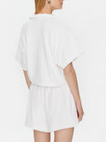 Ralph Lauren Completo Terry Polo Shirt & Short Set Donna 21256375 - Bianco