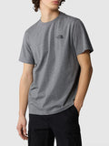The North Face T-shirt Simple Dome Uomo NF0A87NG Tnf Medium Grey Heather - Grigio