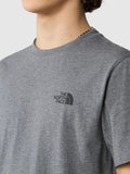 The North Face T-shirt Simple Dome Uomo NF0A87NG Tnf Medium Grey Heather - Grigio
