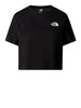 the north face t shirt cropped simple dome donna nf0a87u4 nero 6834162