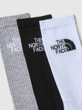 The North Face Calzini Multi Sport Cush Crew Sock 3P Bianco Nero Grigio Unisex NF0A882H Black Assorted - Multicolore