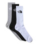 the north face calzini multi sport cush crew sock 3p bianco nero grigio unisex nf0a882h black assorted multicolore 9593587