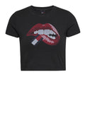 Tommy Hilfiger T-shirt Slim Crp Washed Donna DW0DW17373 - Nero