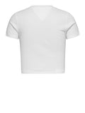 Tommy Hilfiger T-shirt Slim Crp Washed Donna DW0DW17373 - Bianco