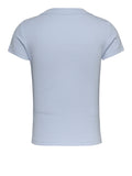 Tommy Hilfiger T-shirt Slim Badge Rib Donna DW0DW17396 - Celeste
