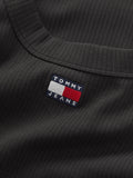Tommy Hilfiger T-shirt Slim Badge Rib Donna DW0DW17397 - Nero