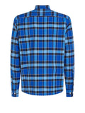 Tommy Hilfiger Camicia Casual Oxford Bold Check Uomo MW0MW33780 - Blu