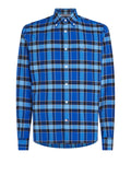 Tommy Hilfiger Camicia Casual Oxford Bold Check Uomo MW0MW33780 - Blu