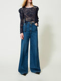 Twin Set Jeans Wide Donna 241TP2662 - Denim