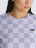 Vans T-shirt Checker Crew Crop Donna VN000GB5 Cosmic Sky - Viola