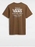 Vans T-shirt Holder St Classic Uomo VN0A3HZF Coffee Liquer/bianco - Marrone