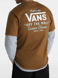 Vans T-shirt Holder St Classic Uomo VN0A3HZF Coffee Liquer/bianco - Marrone