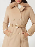 Guess Cappotto Amelia Double Breast Donna W4BL46WGKI2 Desert Mud - Marrone