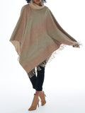 Yes Zee Poncho Donna H001R100 Variante Tortora - Marrone