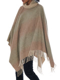 Yes Zee Poncho Donna H001R100 Variante Tortora - Marrone
