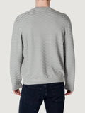 Armani Exchange Pullover Uomo XM000707AF10454 Neutral Gray Rhombus - Grigio