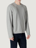 Armani Exchange Pullover Uomo XM000707AF10454 Neutral Gray Rhombus - Grigio