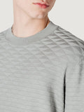 Armani Exchange Pullover Uomo XM000707AF10454 Neutral Gray Rhombus - Grigio