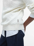 Barbour Maglione Hartland Crew Knitted Donna LKN1630 Cloud - Bianco