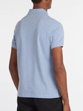 Barbour Polo Tartan Pique Uomo MML0012 Sky Marl - Celeste