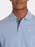 Barbour Polo Tartan Pique Uomo MML0012 Sky Marl - Celeste