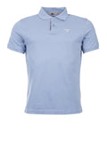 Barbour Polo Tartan Pique Uomo MML0012 Sky Marl - Celeste