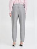 b.young Pantalone Chino Bydanta Donna 20803141 HigH-Rise Melange - Grigio