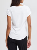 b.young T-shirt Pamila Donna 20804205 Optical White - Bianco
