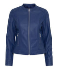 b.young Giubbino di Pelle Byacom Donna 20809396 - Blu