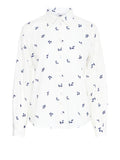 b.young Camicia Casual Byjadis Donna 20815247 Medieval Blue Leaf - Bianco