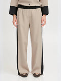 b.young Pantalone Straight Byidde Donna 20816134 Humus Mix - Avorio