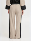 b.young Pantalone Straight Byidde Donna 20816134 Humus Mix - Avorio