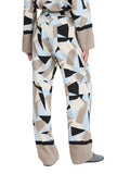 b.young Pantalone Palazzo Donna 20816233 Humus Blocks - Multicolore