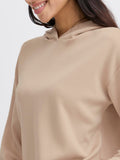 b.young Felpa Cappuccio Donna 20816324 Humus - Beige