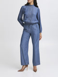 b.young Pantalone Straight Donna 20816474 - Denim