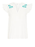 b.young Blusa Donna 20816585 Marshmallow - Bianco