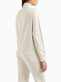 Ea7 Felpa Zip Donna 7W000077AF13135 Silver Birch - Avorio