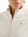 Ea7 Felpa Zip Donna 7W000077AF13135 Silver Birch - Avorio